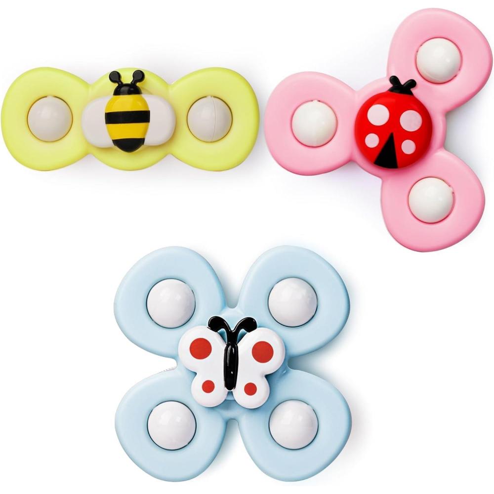 image:imageLiKee Strong Suction Cup Fidget Rotating Sensory Bath Toys for Baby Christmas Stocking Stuffers Airplane Car Travel Table amp Window Toys for Toddler Boys and Girls 10 MonthsInsect2