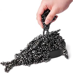 LiKee 500+ Packs Magnet Stones, Fidget Toys Adults, Stocking Stuffer for Kids and Teens, Magnetic Rocks Help Relieve Stress, Desk Toy for Work and Study, Gifts for Boys and Girls Ages 14+ Years Old(Black Base+Black Putty)