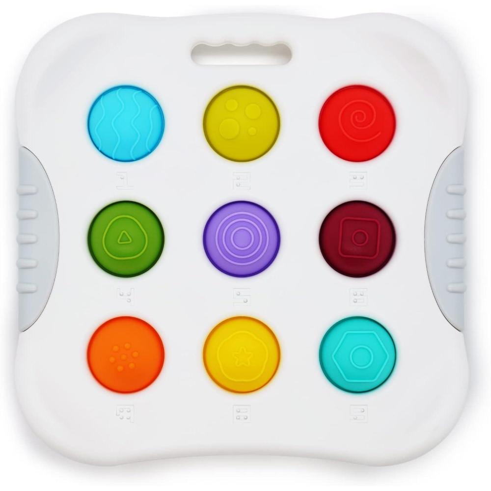 image:imageLiKee Fidget Popper Sensory Baby Toys for 10 Months Christmas Stocking Stuffers Push and Popping Busy Board Montessori Toys for 1 Years Old Airplane Car Travel Toy for Toddlers 13 Stress ReliefSquare